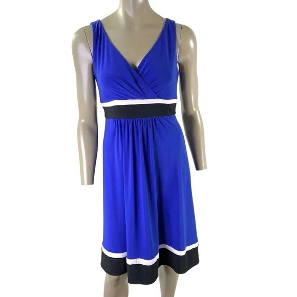 Chaps Dresses & Skirts - Chaps Sleeveless Jersey Knit Midi Dress Size M V-Neck Surplice Pullover Stretchy